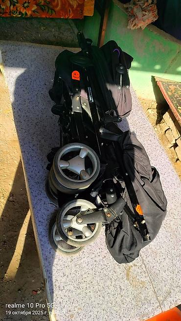 Коляски: Коляска, цвет - Черный, Б/у — 14