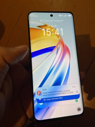 telefon android: Honor X9b, 256 GB, rəng - Boz, Qırıq