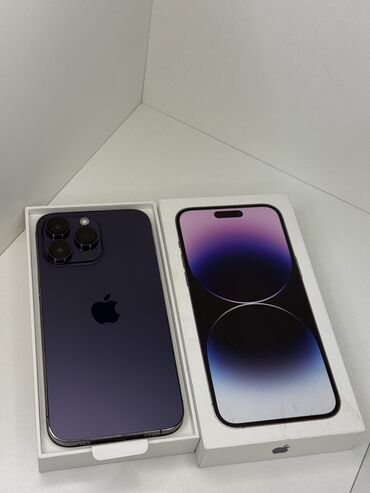 Apple iPhone: IPhone 14 Pro Max, Б/у, 256 ГБ, Deep Purple, Коробка, 90 %