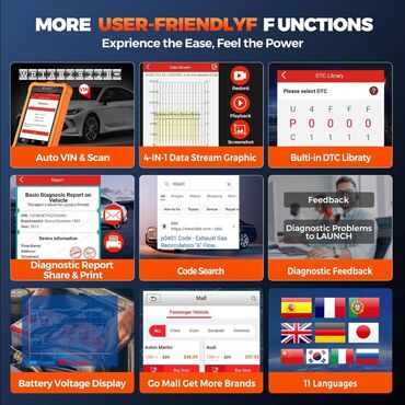 Alati za automobile: Novo - LAUNCH X431 OBD2 za JRL-LandRover & Jaguar Za podržane — 11