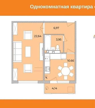 108: 1 комната, 48 м², Городское ГАИ 108 серия, 2 этаж, ПСО (под самоотделку) — 5