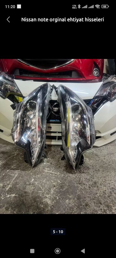 Faralar: Komplekt, Yaxın və uzaq vuran işıqlar Nissan, 2017 il, Orijinal, Yaponiya, İşlənmiş — 4