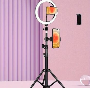 Telefon üçün tripodlar: Halka LED işıq və üçayaq stativli kontent yaradıcısı dəsti - 10–12 — 1