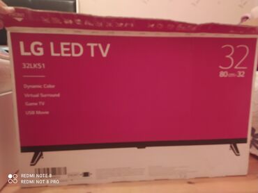 lg led tv 102 ekran: Yeni Televizor LG Led 32" Ünvandan götürmə