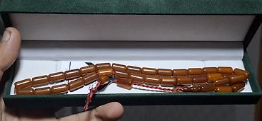 Məhsul: Sıkma kəhrəba təsbeh - Material: Etiketdə “100% Reçine Alman
