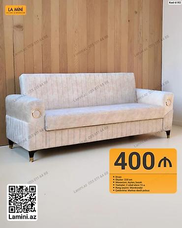 Divanlar: Divan – Kod: 6192 - Ölçü: 220 sm - Mexanizm: Açılan, bazalı (yataq — 1