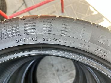 stud 100: Шины 215 / 45 / R 17, Лето, Б/у, Комплект, Германия, Continental — 3