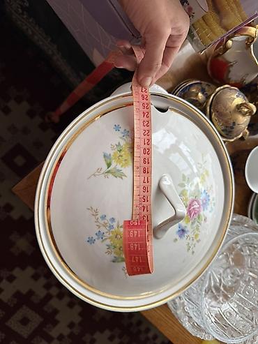 Супницы: Новая фарфоровая супница с крышкой, ссср, фарфоровый завод Дулево. - — 2