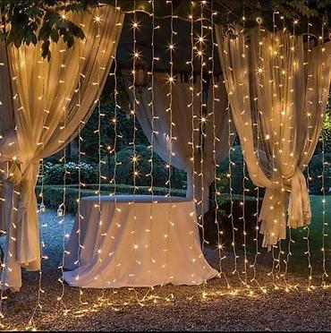 pec amity: Led zavesa 3m x 3 m NOVO! 2990 dinara boja ： bela ，toplo bela — 1