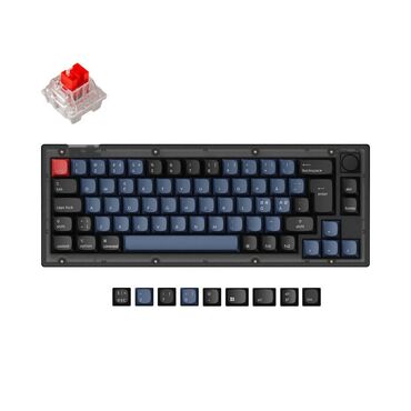 чехол клавиатуру: Keychron V2-C1 Swappable RGB Backlight Red Switch - Frosted Black -