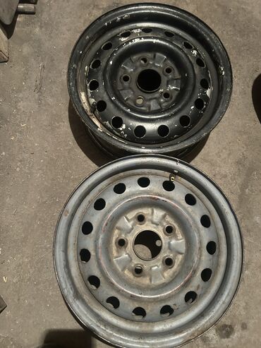 Диски: Железные Диски R 14 Пара, отверстий - 5, Б/у — 8