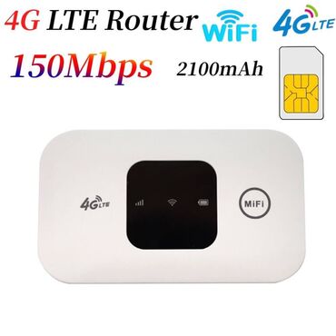 Modemlər və şəbəkə avadanlıqları: 4G LTE Cib WiFi Modemi – Sürətli və Portativ (150Mbps, Batareyalı) 🌐