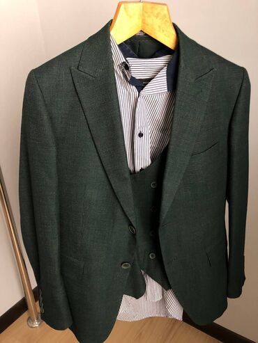 костюм мужской цена: Костюм M (EU 38), цвет - Зеленый