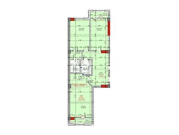 монако авангард стиль: 3 комнаты, 118 м², Асанбай мкр Элитка, 1 этаж, ПСО (под самоотделку) — 6