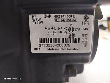vw: Передняя правая фара Volkswagen 2012 г., Б/у, Оригинал, Германия — 2