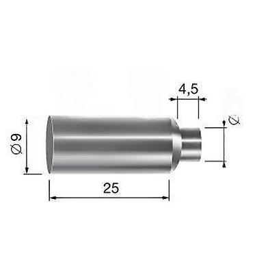 pepco lupa: Čelični nastavak/adapter za sajlu – Ø9 mm telo, ukupna dužina 25 mm - — 3