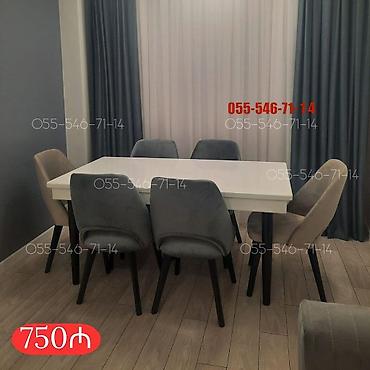 stol stul mebel: Qonaq otağı üçün, Yeni, 6 stul — 1
