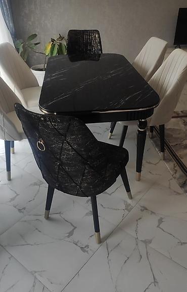 Masa və oturacaq dəstləri: Açılmayan, Dördbucaq masa, 6 stul — 9