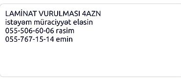 Xidmət: Laminat döşəmə vurulması - Laminatın peşəkar şəkildə