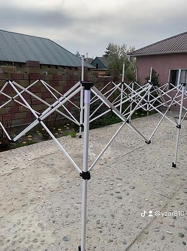 Садовые шатры: Шатёр Описание Шатер 3*3 усиленный синий (белый каркас) — 15