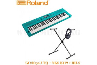 Другие музыкальные инструменты: Акция!!! Синтезатор Roland GO:KEYS 3 (TURQUOISE) + стойка Nomad