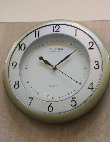 Часы для дома: Morgen.
Настенные часы.
Работают без-шумно.
Гарантия 12 месяцев