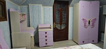 Yataq otağı dəstləri: Yataq desti genc otaği. Dolab yazi masasi kitab refi. Pastel ucun — 2