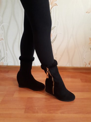 женское туфли: Сапоги, 37, цвет - Черный