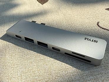 adaptorlar: ISTYLE USB‑C/Thunderbolt 3 Hub – MacBook üçün çoxportlu adapter — 2