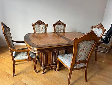 Qonaq otağı üçün, İşlənmiş, Açılan, 6 stul