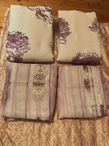 Pərdə və tüllər: Pərdə dəstləri - Şəkillərdə bir neçə fərqli model pərdə təqdim — 10