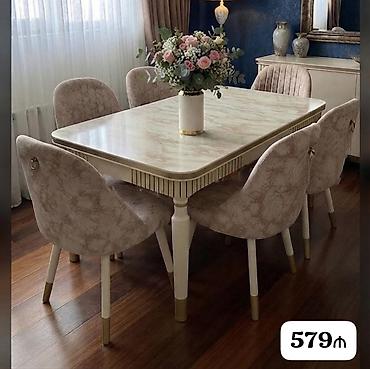 Yemək otağı üçün 6 nəfərlik dəst - Dəst: 579₼ Masa desti satilir baha