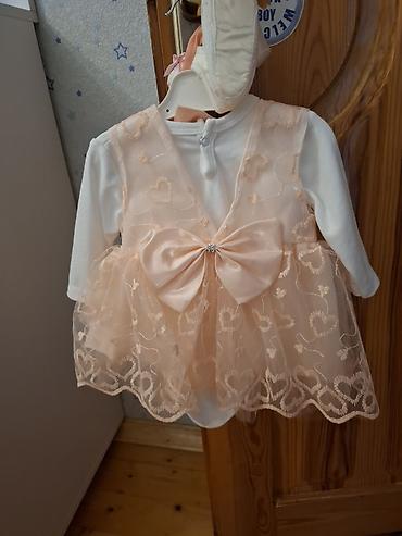 детское платье в горошек: Uşaq üçün zərif paltar dəsti - Brend: Murat Baby (askarada görünür) - — 3
