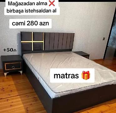 modern divan: İkinəfərlik çarpayı, 2 tumba, Yeni — 1