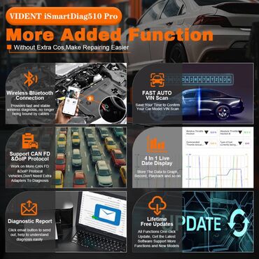 Alati za automobile: Novo - Vident iSmartDiag510 Pro Bluetooth 28+ Full OBD2 Novo - Vident — 7