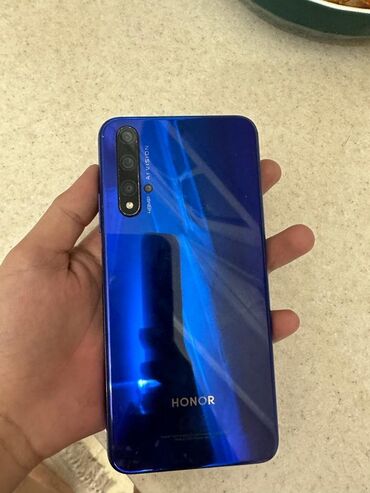 ericsson телефоны: Honor 20, Б/у, 128 ГБ, цвет - Синий, 2 SIM