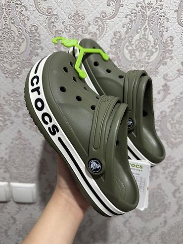 crocs оригинал: Crocs Bayaband Clog K, цвет khaki/olive. - Размер: J3 — 2