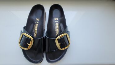обувь германия: BIRKENSTOCK Madrid Big Buckle High Shine Sandals, Обувь из глянцевой