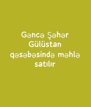 torpaq zabrat: Gəncə şəhər gülüstan qesebesində məhlə satılır