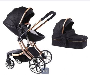 новые детские коляски: Коляска, цвет - Черный, Новый