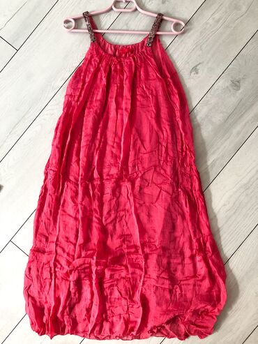 итальянские шелковые платья: S, M, цвет - Розовый