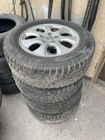 шины и диски на матиз: Колеса в сборе 215 / 65 / R 16, Зимняя шипованная, Б/у, Комплект, Легковые, Литые, отверстий - 5
