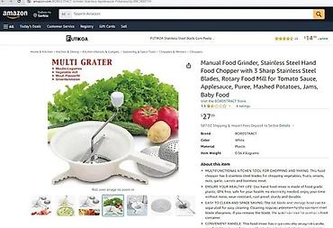 Ostala kuhinjska oprema: Ručna pasirka/rotacioni mlin za hranu – Multi Grater - Namena — 1