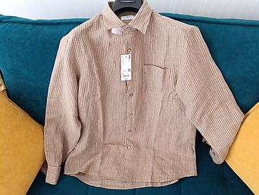 Рубашки: Мужская рубашка, XL, Uniqlo, Новый, цвет - Коричневый, Платная доставка — 2