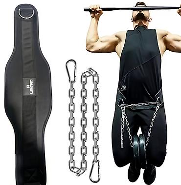 Çəkili dip/pull-up kəməri – zəncirli - Maksimum yüklə məşq üçün