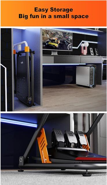 Другие аксессуары для компьютеров и ноутбуков: Pxn A11 Стойка каркас для установки игрового руля Подойдёт Logitech — 10