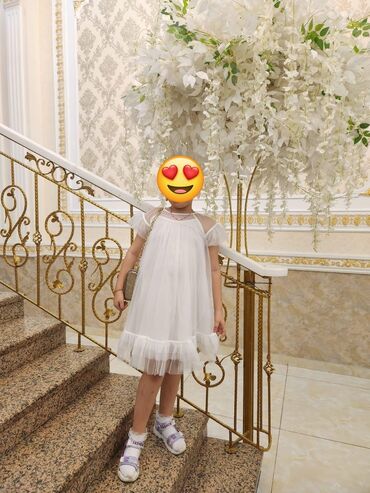 ağ don: Детское платье цвет - Белый