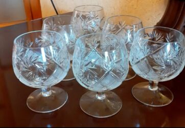 набор ножей zepter: 6 ədəd xrustal ayaqlı su bakalları