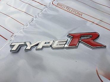 bronza za cunkove: NATPIS ZNAK HONDA TYPE R / TYPER - METALNI | Viber — 1