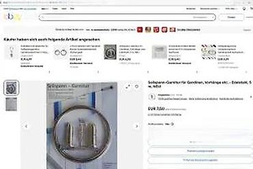 tisot sat: Set užeta za zatezanje zavesa – komplet za montažu, nerđajući čelik — 3